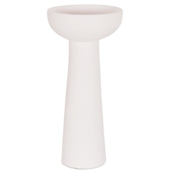 ΕΠΙΤΡΑΠΕΖΙΟ ΔΙΑΚΟΣΜΗΤΙΚΟ ΒΑΖΟ LEKKAN HM4664.02L ΤΕΡΑΚΟΤΑ ΣΕ ΛΕΥΚΟ--Φ18x38Υεκ.