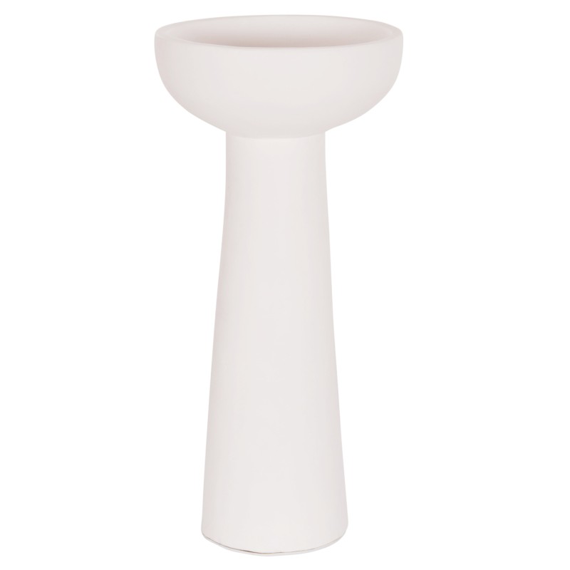 ΕΠΙΤΡΑΠΕΖΙΟ ΔΙΑΚΟΣΜΗΤΙΚΟ ΒΑΖΟ LEKKAN HM4664.02L ΤΕΡΑΚΟΤΑ ΣΕ ΛΕΥΚΟ--Φ18x38Υεκ.