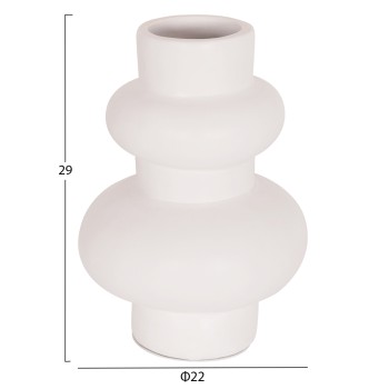 ΕΠΙΤΡΑΠΕΖΙΟ ΔΙΑΚΟΣΜΗΤΙΚΟ ΒΑΖΟ LEMA HM4664.02M ΤΕΡΑΚΟΤΑ ΣΕ ΛΕΥΚΟ--Φ22x29Υεκ.