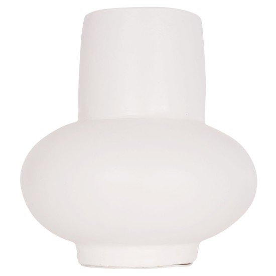 ΕΠΙΤΡΑΠΕΖΙΟ ΔΙΑΚΟΣΜΗΤΙΚΟ ΒΑΖΟ LEMA HM4664.02S ΤΕΡΑΚΟΤΑ ΣΕ ΛΕΥΚΟ--Φ22x22Υεκ.