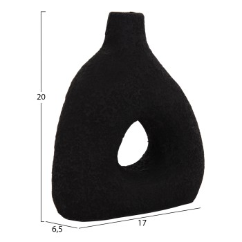 ΕΠΙΤΡΑΠΕΖΙΟ ΔΙΑΚΟΣΜΗΤΙΚΟ ΒΑΖΟ DECANT HM4667.01Μ ΤΕΡΑΚΟΤΑ ΣΕ ΜΑΥΡΟ--17x6.5x20Υεκ.