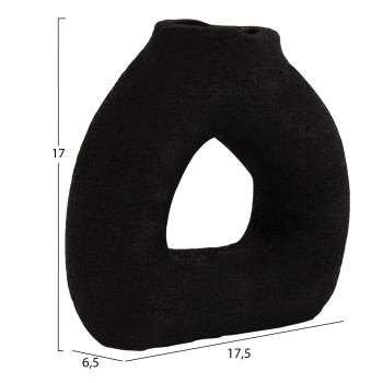 ΕΠΙΤΡΑΠΕΖΙΟ ΔΙΑΚΟΣΜΗΤΙΚΟ ΒΑΖΟ DECANT HM4667.01S ΤΕΡΑΚΟΤΑ ΣΕ ΜΑΥΡΟ--17.5x6.5x17Υεκ.