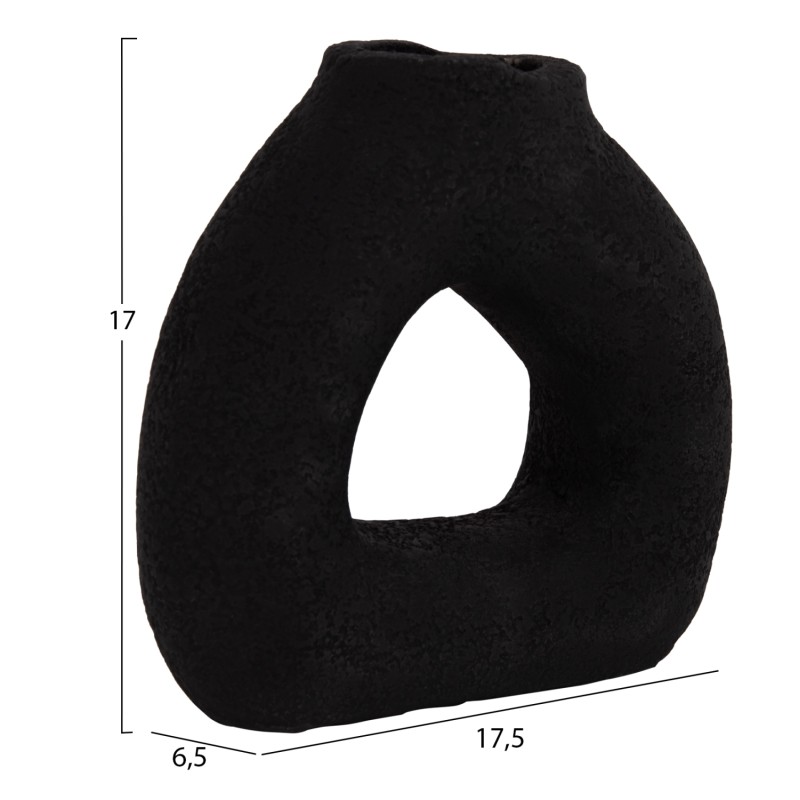 ΕΠΙΤΡΑΠΕΖΙΟ ΔΙΑΚΟΣΜΗΤΙΚΟ ΒΑΖΟ DECANT HM4667.01S ΤΕΡΑΚΟΤΑ ΣΕ ΜΑΥΡΟ--17.5x6.5x17Υεκ.