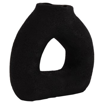 ΕΠΙΤΡΑΠΕΖΙΟ ΔΙΑΚΟΣΜΗΤΙΚΟ ΒΑΖΟ DECANT HM4667.01S ΤΕΡΑΚΟΤΑ ΣΕ ΜΑΥΡΟ--17.5x6.5x17Υεκ.