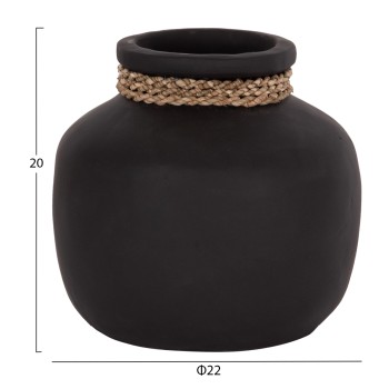 ΕΠΙΤΡΑΠΕΖΙΟ ΔΙΑΚΟΣΜΗΤΙΚΟ ΒΑΖΟ CAMMER HM4687.01S ΤΕΡΑΚΟΤΑ ΣΕ ΜΑΥΡΟ--Φ22x20Υεκ.