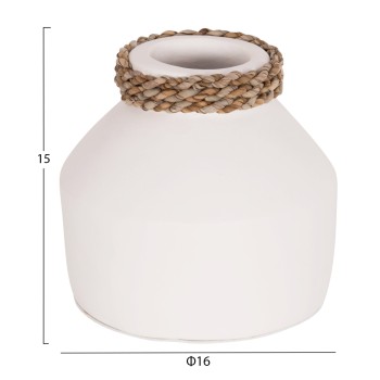 ΕΠΙΤΡΑΠΕΖΙΟ ΔΙΑΚΟΣΜΗΤΙΚΟ ΒΑΖΟ CAMMER HM4687.02XS ΤΕΡΑΚΟΤΑ ΣΕ ΛΕΥΚΟ--Φ16x15Υεκ.