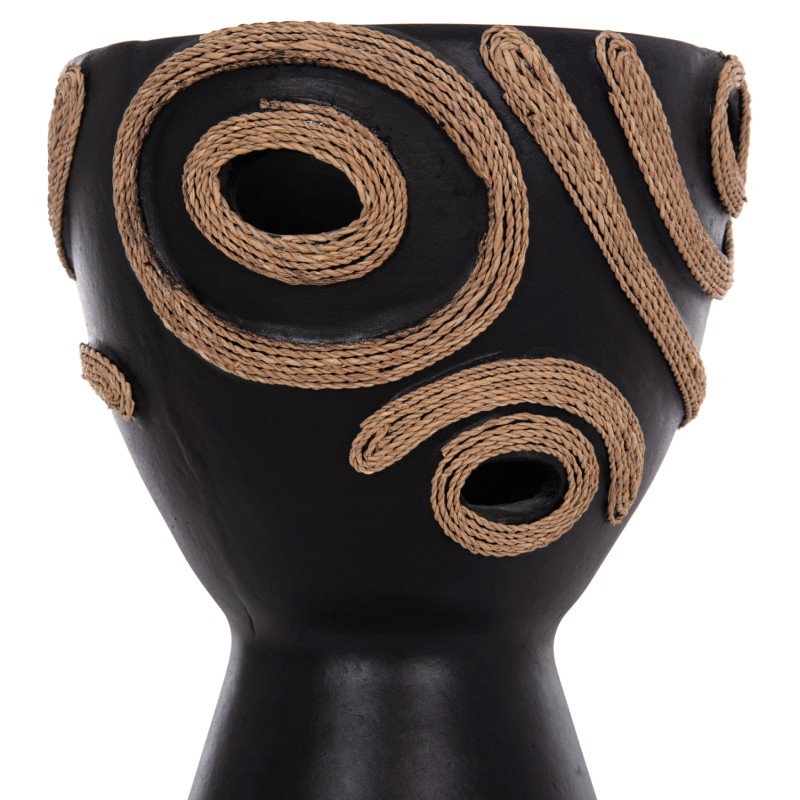 ΕΠΙΤΡΑΠΕΖΙΟ ΔΙΑΚΟΣΜΗΤΙΚΟ ΒΑΖΟ DEAN HM4678.01 ΤΕΡΑΚΟΤΑ ΣΕ ΜΑΥΡΟ--Φ23x29Υεκ.