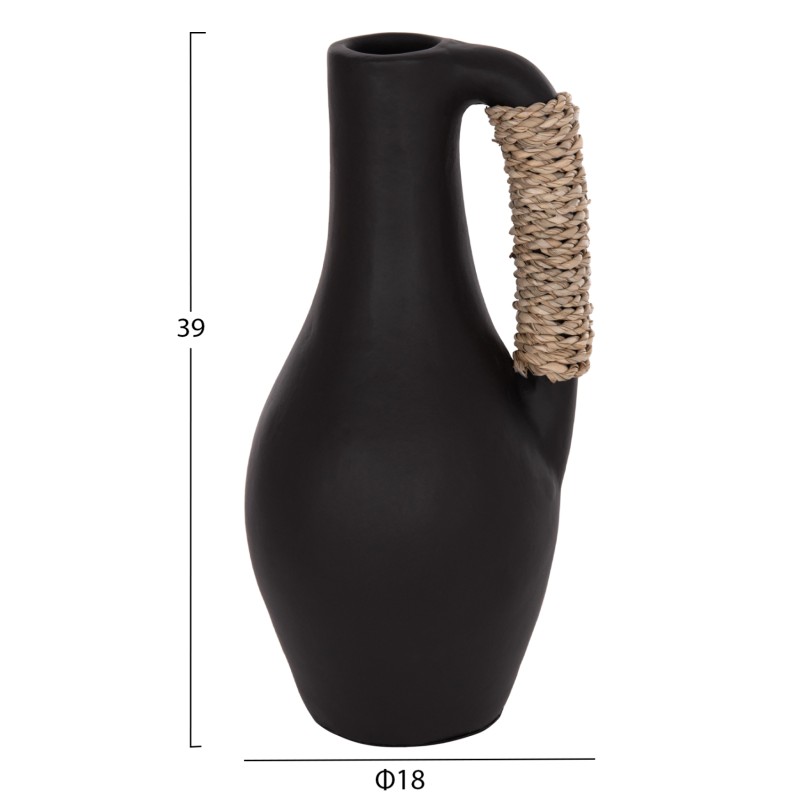 ΕΠΙΤΡΑΠΕΖΙΟ ΔΙΑΚΟΣΜΗΤΙΚΟ ΒΑΖΟ CAMMER HM4687.01L ΤΕΡΑΚΟΤΑ ΣΕ ΜΑΥΡΟ--Φ18x39Υεκ.