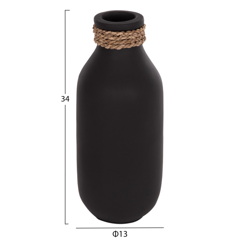 ΕΠΙΤΡΑΠΕΖΙΟ ΔΙΑΚΟΣΜΗΤΙΚΟ ΒΑΖΟ CAMMER HM4687.01M ΤΕΡΑΚΟΤΑ ΣΕ ΜΑΥΡΟ--Φ13x34Υεκ.