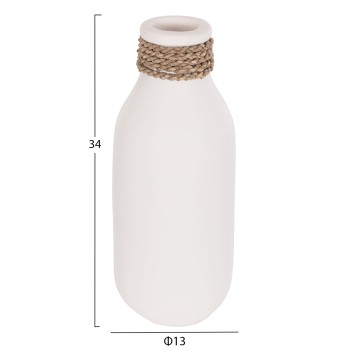 ΕΠΙΤΡΑΠΕΖΙΟ ΔΙΑΚΟΣΜΗΤΙΚΟ ΒΑΖΟ CAMMER HM4687.02M ΤΕΡΑΚΟΤΑ ΣΕ ΛΕΥΚΟ--Φ13x34Υεκ.