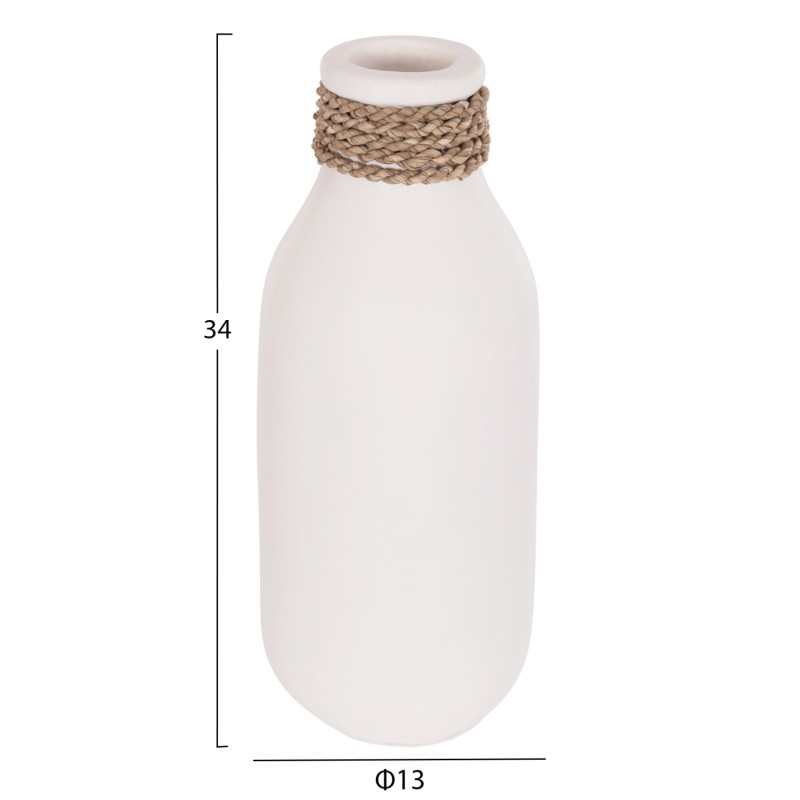 ΕΠΙΤΡΑΠΕΖΙΟ ΔΙΑΚΟΣΜΗΤΙΚΟ ΒΑΖΟ CAMMER HM4687.02M ΤΕΡΑΚΟΤΑ ΣΕ ΛΕΥΚΟ--Φ13x34Υεκ.