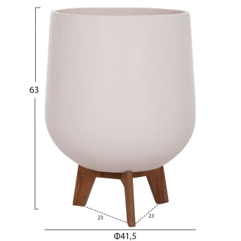 ΣΕΤ 3 ΓΛΑΣΤΡΕΣ ΜΕ TEAK ΒΑΣΕΙΣ TRYLL HM4681.02 FIBER CEMENT ΛΕΥΚΟ