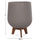 ΣΕΤ 3 ΓΛΑΣΤΡΕΣ ΜΕ TEAK ΒΑΣΕΙΣ TRYLL HM4681.03 FIBER CEMENT--ΓΚΡΙ