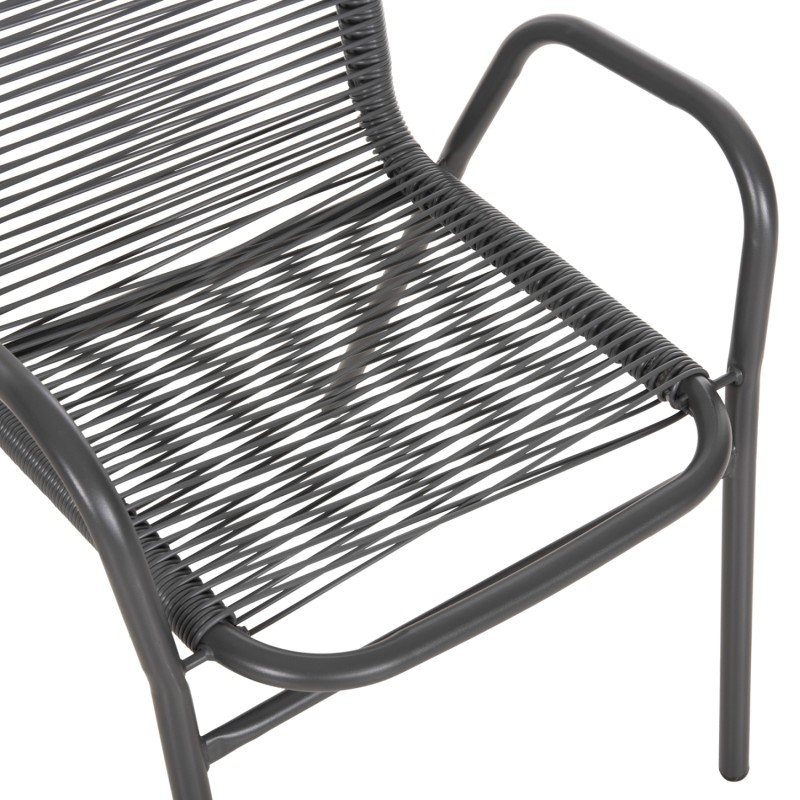 ΣΕΤ ΤΡΑΠΕΖΑΡΙΑΣ 5ΤΜΧ AVRIL HM21221 ΚΑΡΕΚΛΕΣ ΜΕΤΑΛΛΙΚΕΣ & ΤΡΑΠΕΖΙ 110x60 ΓΚΡΙ