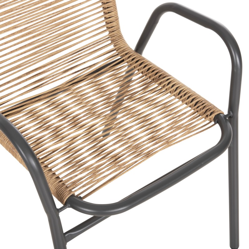 ΣΕΤ ΤΡΑΠΕΖΑΡΙΑΣ 5ΤΜΧ AVRIL HM21221.01 ΚΑΡΕΚΛΕΣ ΜΕΤΑΛ. & ΤΡΑΠΕΖΙ 110x60 ΓΚΡΙ-ΦΥΣΙΚΟ