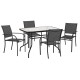 ΣΕΤ ΤΡΑΠΕΖΑΡΙΑΣ 5ΤΜΧ REDAN HM21223.01 ΤΡΑΠΕΖΙ & 4 ΠΟΛΥΘΡΟΝΕΣ ΣΕ ΜΑΥΡΟ