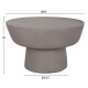 ΤΡΑΠΕΖΙ ΣΑΛΟΝΙΟΥ PIRSON HM18155.03 FIBER CEMENT ΣΕ ΓΚΡΙ--Φ60x36Υεκ.
