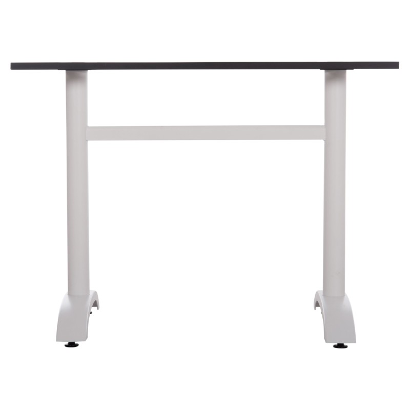 ΒΑΣΗ ΤΡΑΠΕΖΙΟΥ ΑΛΟΥΜΙΝΙΟΥ ΔΙΠΛΗ HM461.12 ΛΕΥΚΗ ΜΕ ΡΕΓΟΥΛΑΤΟΡΟΥΣ 100x60x73Υεκ.