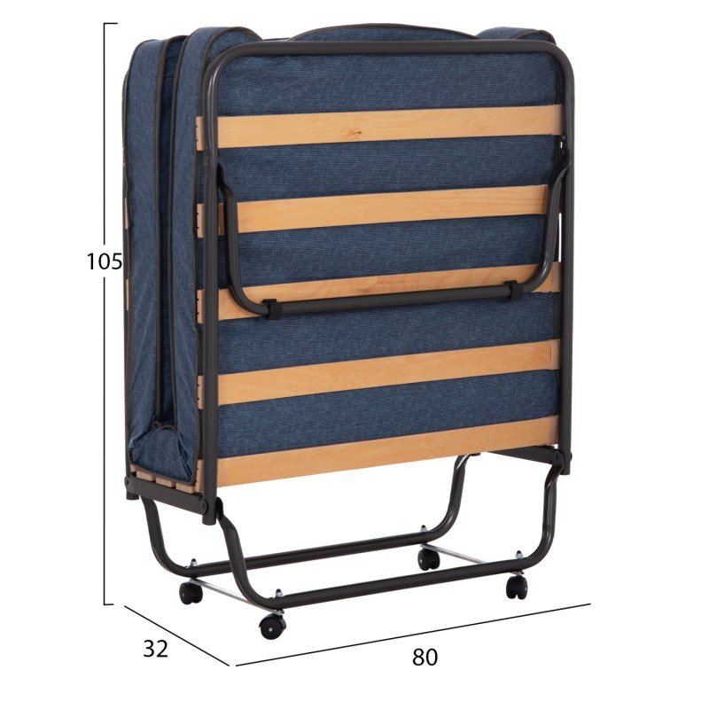 ΚΡΕΒΑΤΙ-ΡΑΝΤΖΟ ΙΤΑΛΙΑΣ NOBLE HM393.02 ΜΕΤΑΛΛΙΚΟ ΜΕ ΡΟΔΕΣ & ΣΤΡΩΜΑ 9εκ ΓΚΡΙ 80x182x37.5Υεκ.