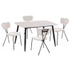 ΣΕΤ ΤΡΑΠΕΖΑΡΙΑΣ 5ΤΜΧ RAVEN HM21067.01 ΚΕΡΑΜΙΚΟ TOP ΛΕΥΚΟ ΜΑΡΜΑΡΟ--ΜΕΤΑΛΛΟ
