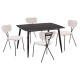 ΣΕΤ ΤΡΑΠΕΖΑΡΙΑΣ 5ΤΜΧ RAVEN HM21067.02 ΚΕΡΑΜΙΚΟ TOP ΜΑΥΡΟ ΜΑΡΜΑΡΟ--ΜΕΤΑΛΛΟ