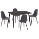 ΣΕΤ ΤΡΑΠΕΖΑΡΙΑΣ 5ΤΜΧ RAVEN HM21068.02 ΚΕΡΑΜΙΚΟ TOP ΜΑΥΡΟ ΜΑΡΜΑΡΟ--ΓΚΡΙ ΥΦΑΣΜΑ