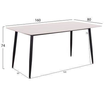 ΣΕΤ ΤΡΑΠΕΖΑΡΙΑΣ 5ΤΜΧ RAVEN HM21069.01 ΚΕΡΑΜΙΚΟ TOP ΛΕΥΚΟ ΜΑΡΜΑΡΟ & 4 ΚΑΡΕΚΛΕΣ