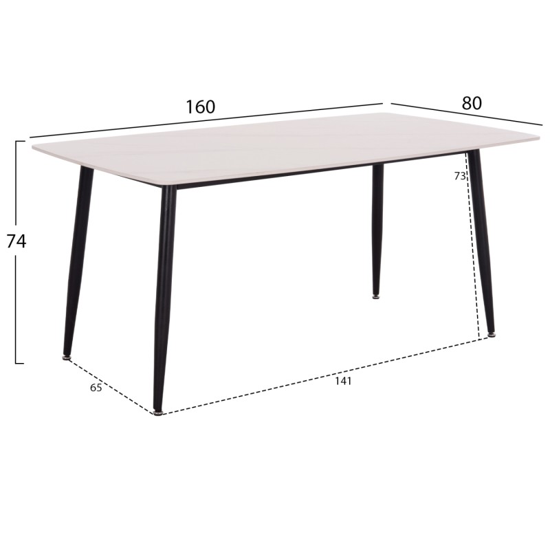 ΣΕΤ ΤΡΑΠΕΖΑΡΙΑΣ 5ΤΜΧ RAVEN HM21069.01 ΚΕΡΑΜΙΚΟ TOP ΛΕΥΚΟ ΜΑΡΜΑΡΟ & 4 ΚΑΡΕΚΛΕΣ