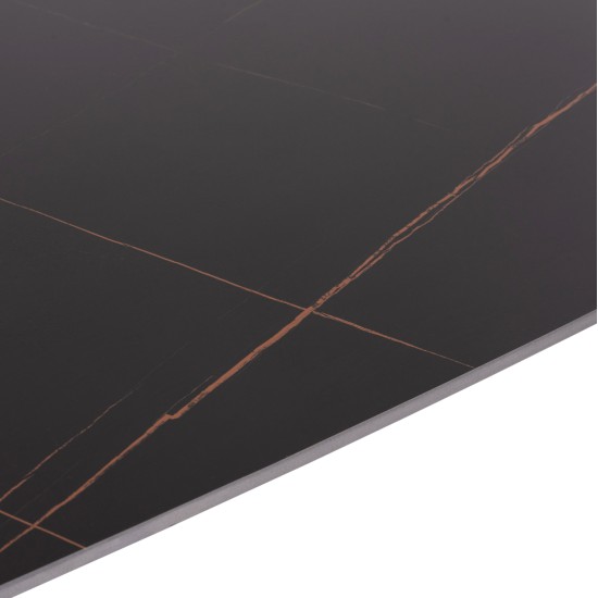 ΣΕΤ ΤΡΑΠΕΖΑΡΙΑΣ 5ΤΜΧ RAVEN HM21069.02 ΚΕΡΑΜΙΚΟ TOP ΜΑΥΡΟ ΜΑΡΜΑΡΟ & 4 ΚΑΡΕΚΛΕΣ