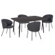 ΣΕΤ ΤΡΑΠΕΖΑΡΙΑΣ 5ΤΜΧ RAVEN HM21069.02 ΚΕΡΑΜΙΚΟ TOP ΜΑΥΡΟ ΜΑΡΜΑΡΟ & 4 ΚΑΡΕΚΛΕΣ