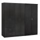 ΝΤΟΥΛΑΠΑ 6ΦΥΛΛΗ BLAKELY HM21235.01 ΜΕΛΑΜΙΝΗ ΧΡΩΜΑ ZEBRANO 201x43x181Υεκ