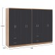 ΝΤΟΥΛΑΠΑ 8ΦΥΛΛΗ BRIANA HM21237.01 ΜΕΛΑΜΙΝΗ SONAMA & ΣΚΟΥΡΟ ΓΚΡΙ 241x42,5Χ180,5Υεκ.