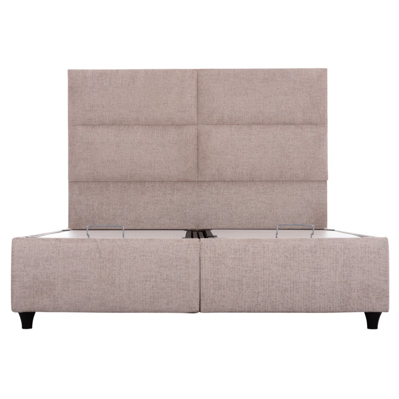 ΚΡΕΒΑΤΙ MILO ΜΕ ΑΠΟΘ.ΧΩΡΟ HM738.22 ΜΠΕΖ TEDDY ΥΦΑΣΜΑ ΓΙΑ ΣΤΡΩΜΑ 140x200εκ