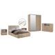 ΣΕΤ ΚΡΕΒΑΤΟΚΑΜΑΡΑΣ 6ΤΜΧ ADLER HM11759 ΜΕΛΑΜΙΝΗ SONAMA OAK-ΓΙΑ ΣΤΡΩΜΑ 160x200εκ