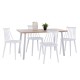 ΣΕΤ ΤΡΑΠΕΖΑΡΙΑΣ 5ΤΜΧ OFIRA HM10634 MDF TOP ΣΕ SONAMA--ΛΕΥΚΕΣ ΚΑΡΕΚΛΕΣ