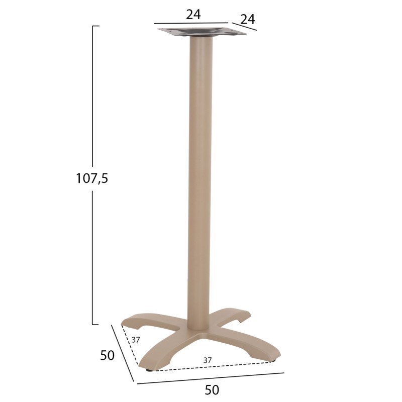 ΒΑΣΗ ΤΡΑΠΕΖΙΟΥ ΜΠΑΡ ΑΠΟ ΜΕΤΑΛΛΟ/ΜΑΝΤΕΜΙ HM417.25 ΚΑΠΟΥΤΣΙΝΟ 62x62x108Υεκ.