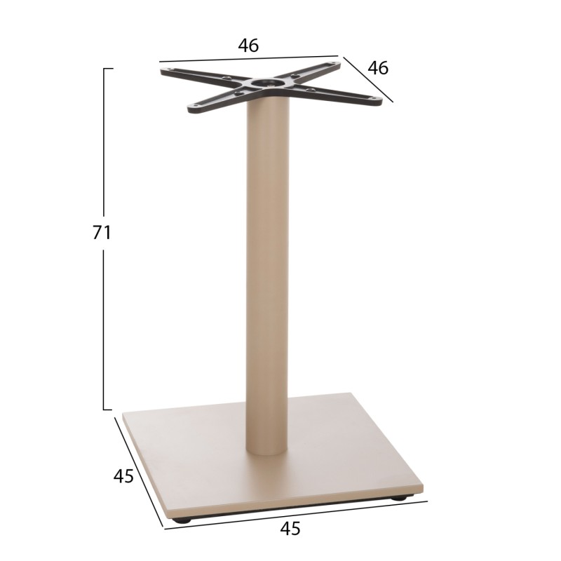 ΒΑΣΗ ΤΡΑΠΕΖΙΟΥ HM438.25 ΜΕΤΑΛΛΟ ΚΑΠΟΥΤΣΙΝΟ ΜΑΤ-ΡΕΓΟΥΛΑΤΟΡΟΙ 46x46x72Yεκ.