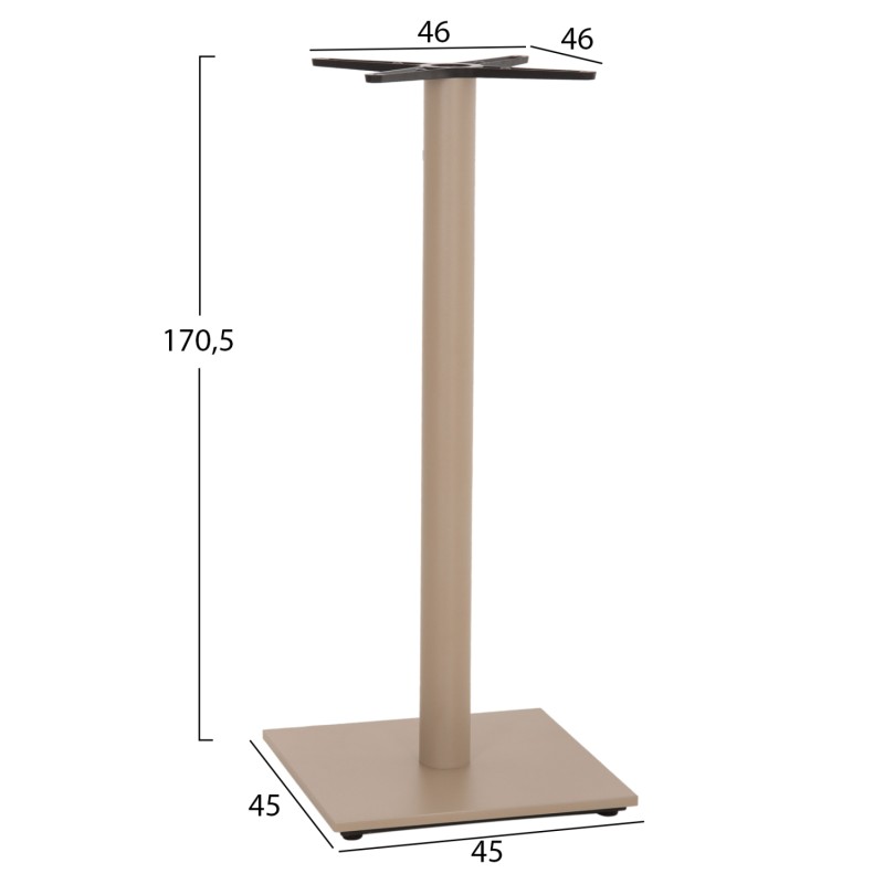ΒΑΣΗ ΤΡΑΠΕΖΙΟΥ ΜΠΑΡ HM439.25 ΜΕΤΑΛΛΙΚΗ ΚΑΠΟΥΤΣΙΝΟ ΜΑΤ-ΡΕΓΟΥΛΑΤΟΡΟΙ 46x46x108Yεκ.