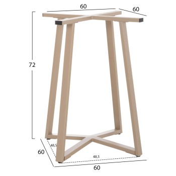 ΒΑΣΗ ΤΡΑΠΕΖΙΟΥ ΧΙΑΣΤΙ HM470.25 ΜΕΤΑΛΛΙΚΗ ΣΕ ΚΑΠΟΥΤΣΙΝΟ 60x60x72Yεκ.