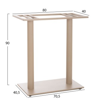 ΒΑΣΗ ΤΡΑΠΕΖΙΟΥ ΜΠΑΡ ΔΙΣΤΗΛΗ ΜΕΣ.ΥΨΟΥΣ HM478.25 ΜΕΤΑΛΛΟ ΚΑΠΟΥΤΣΙΝΟ ΜΑΤ 80x40x90Υεκ