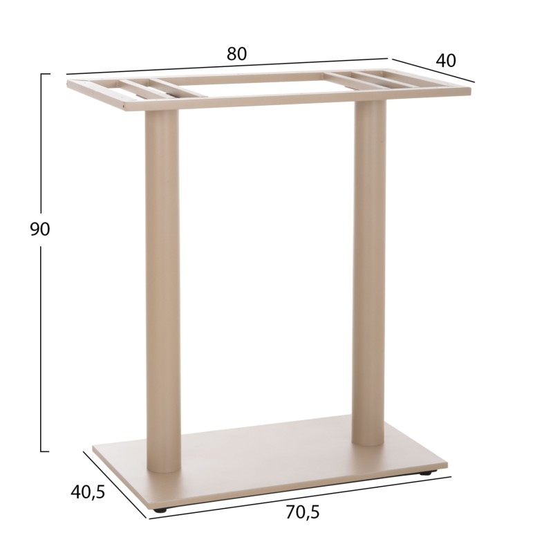 ΒΑΣΗ ΤΡΑΠΕΖΙΟΥ ΜΠΑΡ ΔΙΣΤΗΛΗ ΜΕΣ.ΥΨΟΥΣ HM478.25 ΜΕΤΑΛΛΟ ΚΑΠΟΥΤΣΙΝΟ ΜΑΤ 80x40x90Υεκ