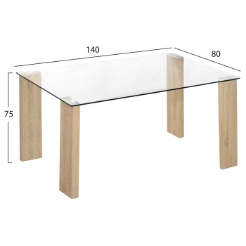 ΣΕΤ ΤΡΑΠΕΖΑΡΙΑΣ 5ΤΜΧ LADY HM11595 ΓΥΑΛΙ--ΜΕΤΑΛΛΟ--MDF ΣΕ SONAMA & ΚΑΦΕ ΥΦΑΣΜΑ