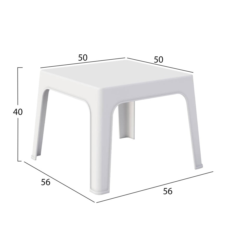 ΣΕΤ 3ΤΜΧ ΠΟΛΥΠΡΟΠΥΛΕΝΙΟΥ SLEEK HM21267.01 ΤΡΑΠΕΖΑΚΙ & 2 ΠΟΛΥΘΡΟΝΕΣ-ΛΕΥΚΟ