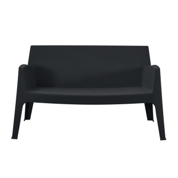 ΚΑΝΑΠΕΣ 2-ΘΕΣΙΟΣ ΠΟΛΥΠΡΟΠΥΛΕΝΙΟΥ SLEEK HM6366.02 ΧΡΩΜΑ ΜΑΥΡΟ 133x68x73Υεκ.