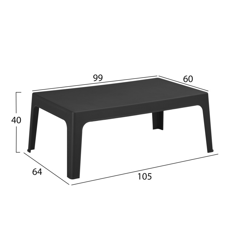 ΣΕΤ ΣΑΛΟΝΙ ΕΞ.ΧΩΡΟΥ 4ΤΜΧ SLEEK HM21268.02 ΜΑΥΡΟ ΠΟΛΥΠΡΟΠΥΛΕΝΙΟ