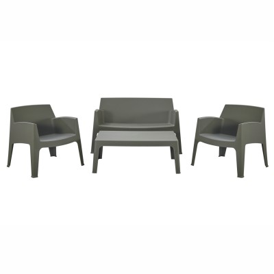 ΣΕΤ ΣΑΛΟΝΙ ΕΞ.ΧΩΡΟΥ 4ΤΜΧ SLEEK HM21268.05 DARK OLIVE GREEN ΠΟΛΥΠΡΟΠΥΛΕΝΙΟ