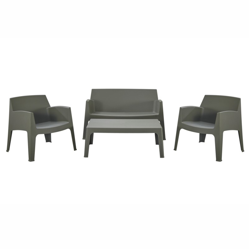 ΣΕΤ ΣΑΛΟΝΙ ΕΞ.ΧΩΡΟΥ 4ΤΜΧ SLEEK HM21268.05 DARK OLIVE GREEN ΠΟΛΥΠΡΟΠΥΛΕΝΙΟ