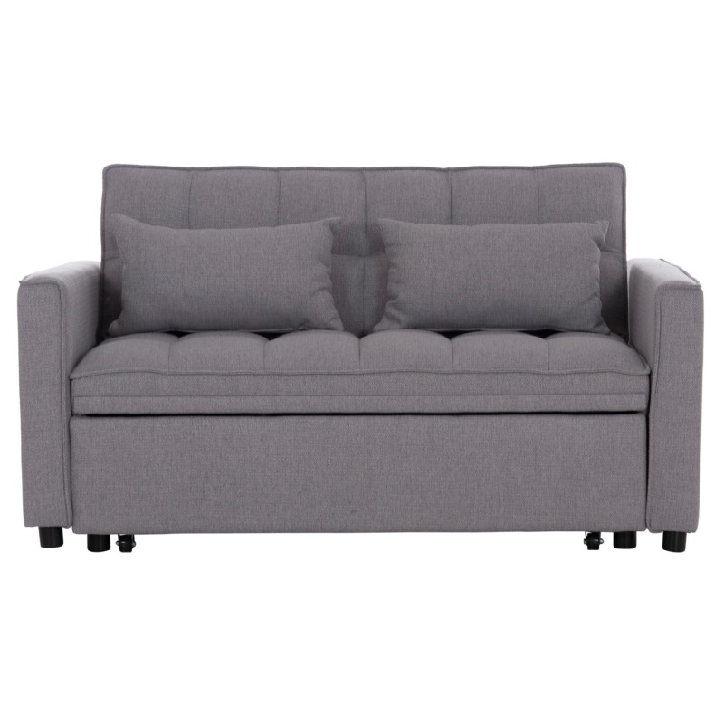 ΚΑΝΑΠΕΣ ΚΡΕΒΑΤΙ 2-ΘΕΣΙΟΣ BORG HM3289.11 ΓΚΡΙ ΥΦΑΣΜΑ 140x100x80Υεκ