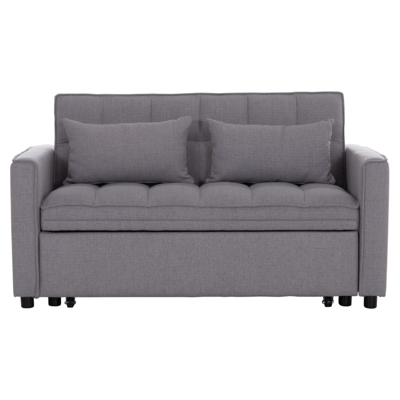 ΚΑΝΑΠΕΣ ΚΡΕΒΑΤΙ 2-ΘΕΣΙΟΣ BORG HM3289.01 ΓΚΡΙ ΥΦΑΣΜΑ 140x100x80Υεκ