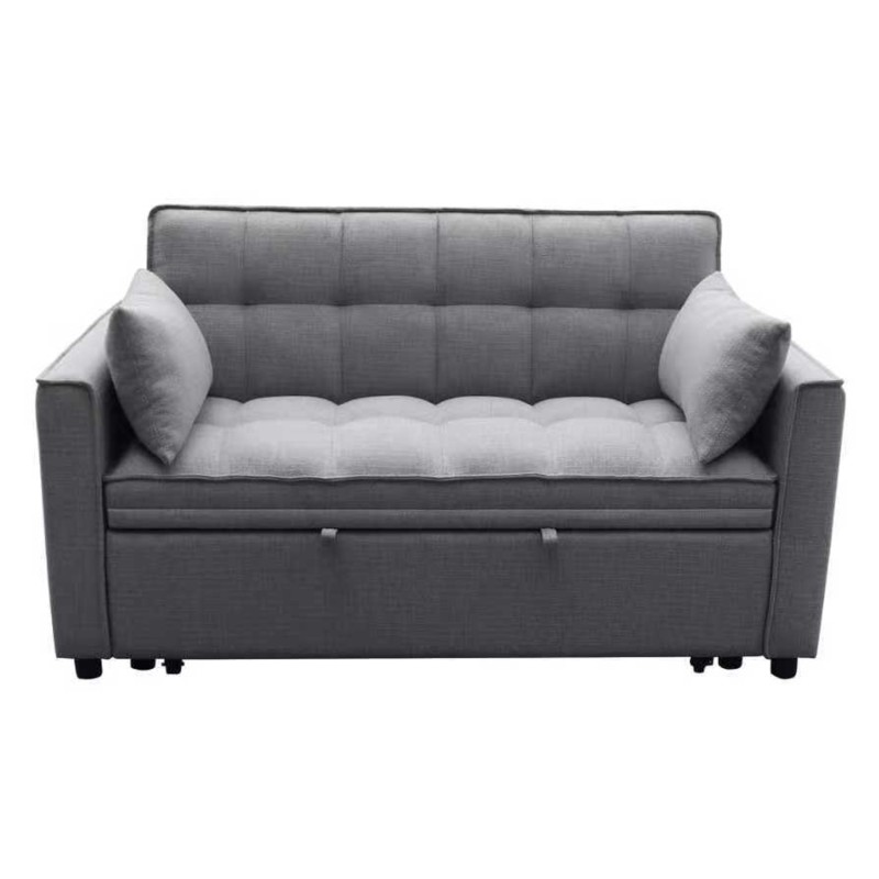 ΚΑΝΑΠΕΣ ΚΡΕΒΑΤΙ 2-ΘΕΣΙΟΣ BORG HM3289.01 ΓΚΡΙ ΥΦΑΣΜΑ 142x94x78Υεκ